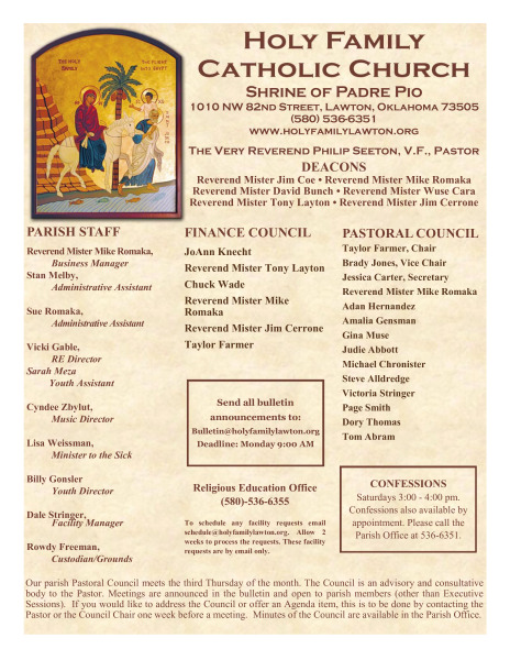 Bulletin November 19th, 2023