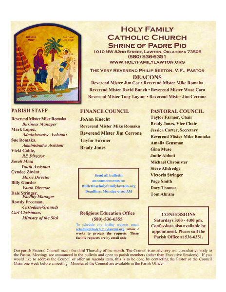 Bulletin September 28th, 2025