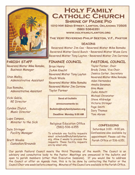 Bulletin March 12th, 2023