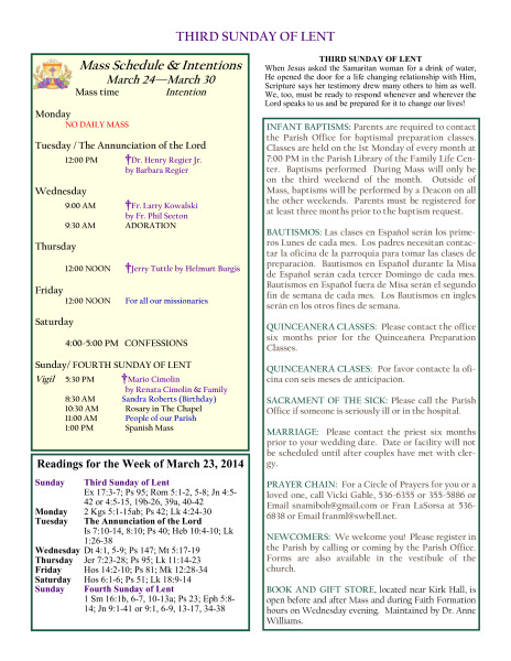 Bulletin March 23,2014