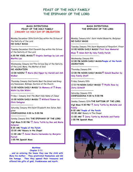 Bulletin December 29, 2013
