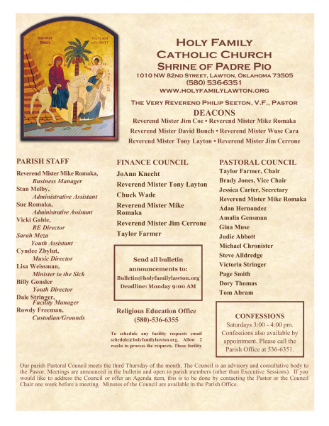 Bulletin January 21st, 2024