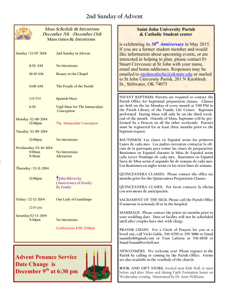 Bulletin December 7,2014