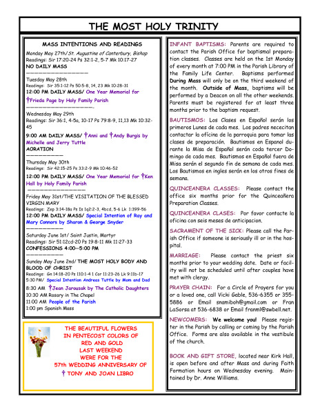 Bulletin May 26, 2013