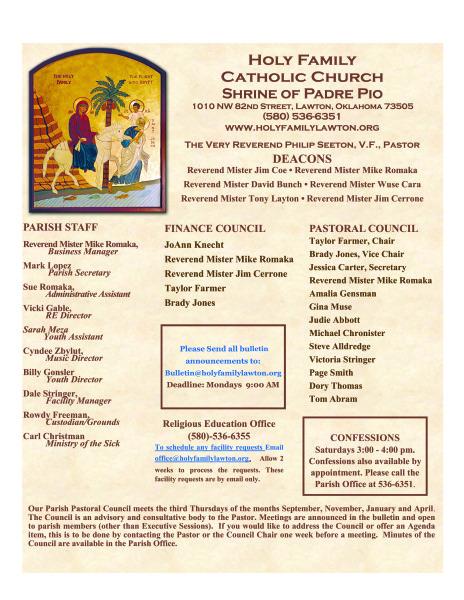 Bulletin February 16th, 2025