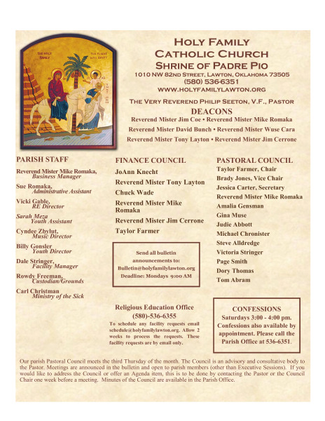 Bulletin June 16th, 2024