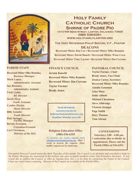Bulletin May 11th, 2025