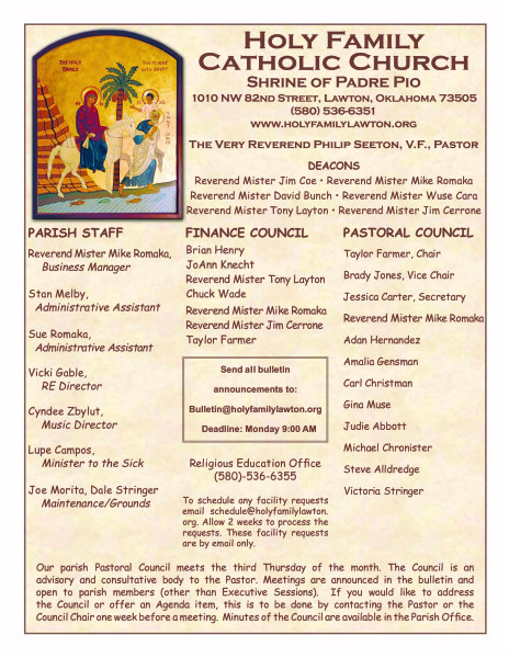Bulletin January 30th, 2022
