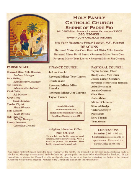 Bulletin April 28th, 2024
