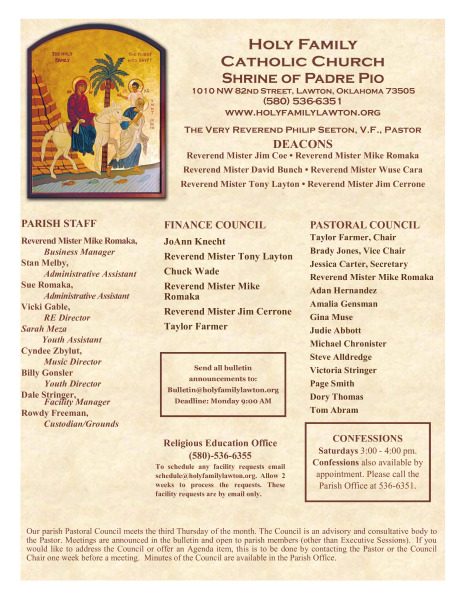 Bulletin April 7th, 2024