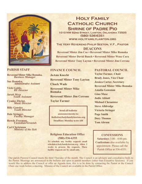 Bulletin May 26th, 2024