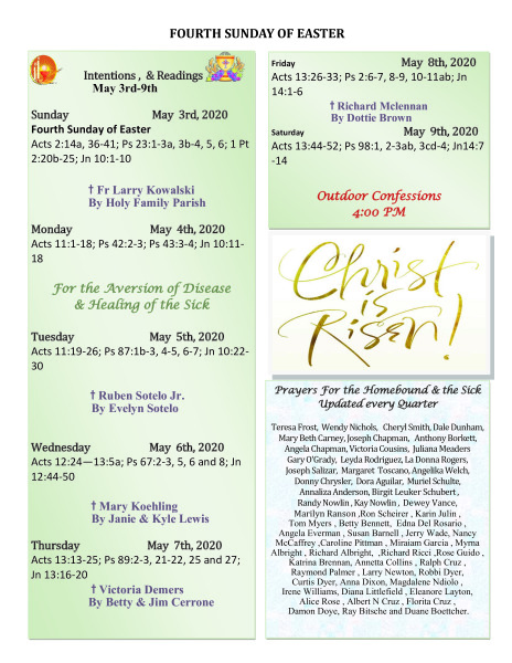 Bulletin May 3rd, 2020