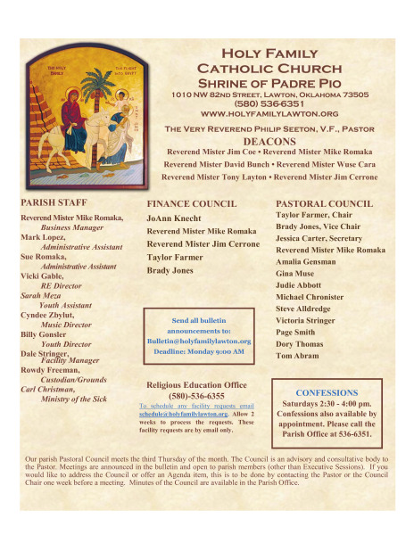 Bulletin October 19th, 2025